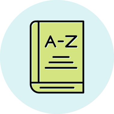 kitap simgesi, gramer konsepti, vektör illüstrasyonu