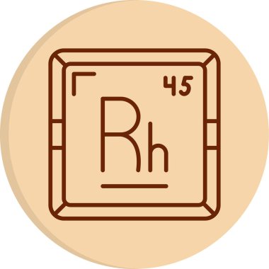 Rodyum modern simgesinin vektör illüstrasyonu                      