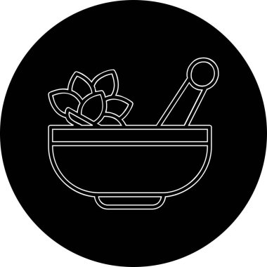 Havan ve tokmak simgeleri, web basit illüstrasyon