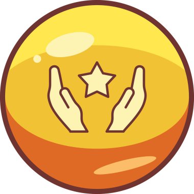 yıldız web simgesi basit illüstrasyon 