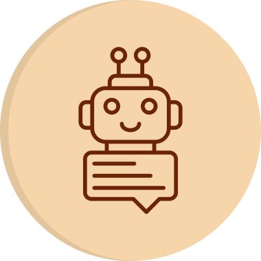 Chatbot. Web simgesi basit illüstrasyon       