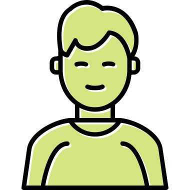 İnsan avatar web simgesi basit illüstrasyon 