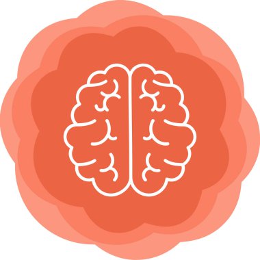 Beyin. Web simgesi basit illüstrasyon 