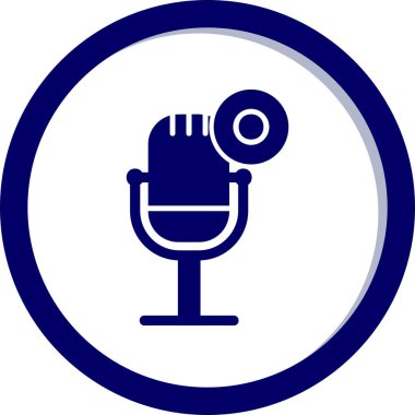 mikrofon simgesi, vektör illüstrasyonu basit tasarım