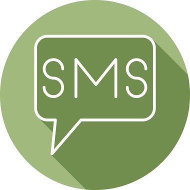 Sms web simgesi, vektör illüstrasyonu