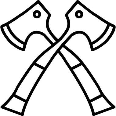 Balta Basit Simge, Vektör İllüstrasyonu