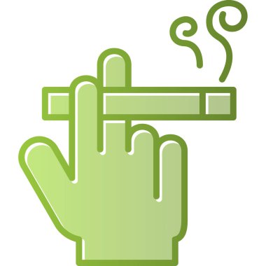 Sigara içme simgesi, vektör illüstrasyonu basit tasarım