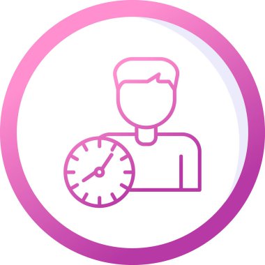 zaman yönetimi simgesi, vektör illüstrasyonu                 