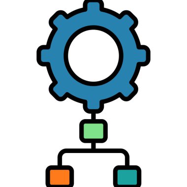 Uygulama süreci simgesi, vektör illüstrasyonu basit tasarım