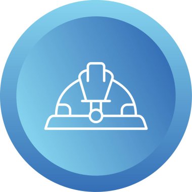 Güvenlik Miğferi Web simgesi, vektör illüstrasyonu