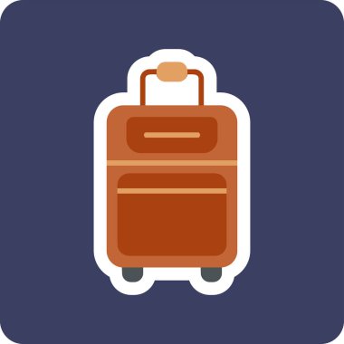 Bavul web simgesi, vektör çizim