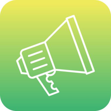 megafon web simgesi, vektör çizim 