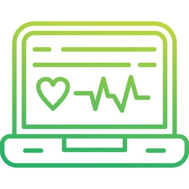 Düz biçimli kardiyoloji simgesi 