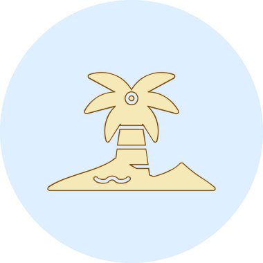 Oasis Web simgesi, vektör illüstrasyonu 