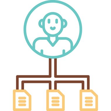 Çoklu görev. Web simgesi basit illüstrasyon