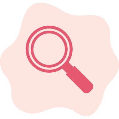 Büyütme cam simgesi, vektör illüstrasyonu 