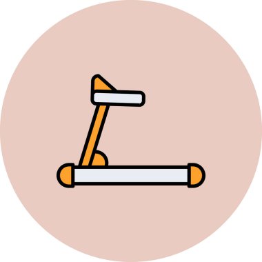 koşu bandı web simgesi, vektör çizim 