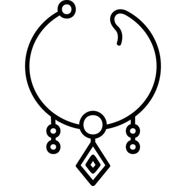 kolye simgesi vektör illüstrasyonu