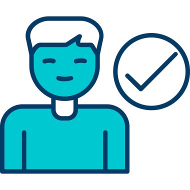 Onaylanmış Adaylar web simgesi vektör illüstrasyonu