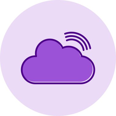 Rss Bulut simgesi, vektör illüstrasyonu basit tasarım