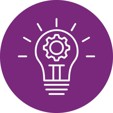 Ampul. Web simgesi basit bir illüstrasyon. Danışmanlık ve Eğitim konsepti