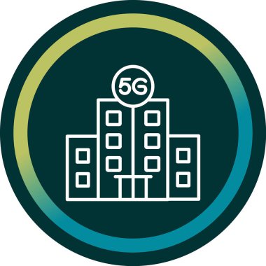 Taslak biçiminde 5g Genel Merkez vektör simgesi                 