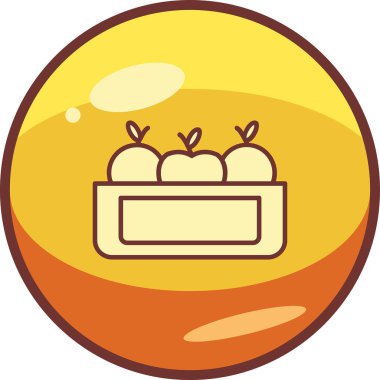 Kutudaki elmaların vektör illüstrasyonu 