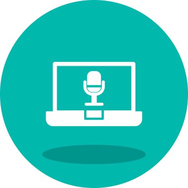 dizüstü bilgisayar simgesi, vektör illüstrasyonu basit tasarım