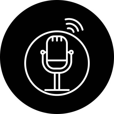 mikrofon web simge vektör çizim 