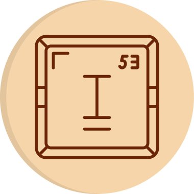 İyot modern simgesinin vektör illüstrasyonu                      