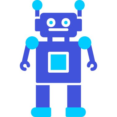 robot. Web simgesi basit illüstrasyon 