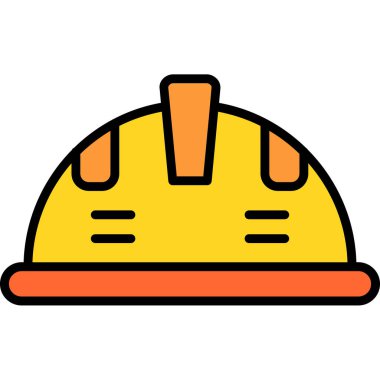 Kask simgesi vektör illüstrasyonu 