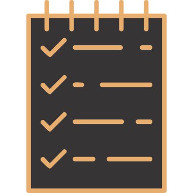 Kontrol listesi. Web simgesi basit illüstrasyon 