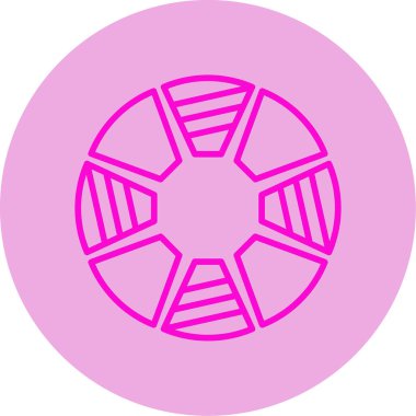 Donut Çizelgesi simgesinin vektör çizimi 