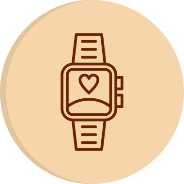 smartwatch simgesi, vektör illüstrasyonu 