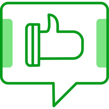 Başparmağını kaldır. Web simgesi basit illüstrasyon 