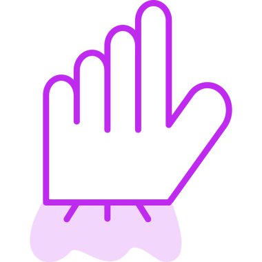 Eldiven simgesi, vektör illüstrasyonu basit tasarım