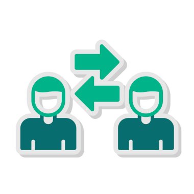 Kişilerarası iş adamlarının vektör çizimi