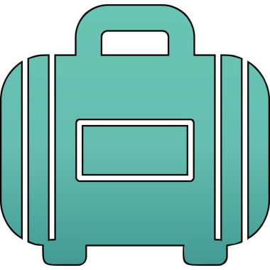 Bavul web simgesi, vektör çizim