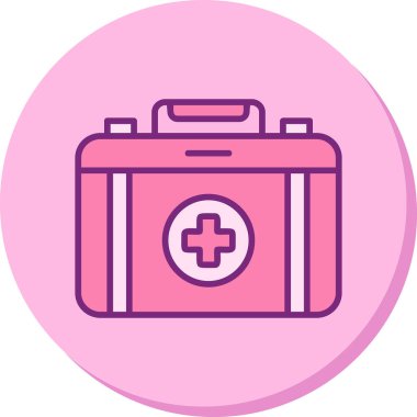 İlk Yardım Kiti tıbbi ikon vektör çizimi