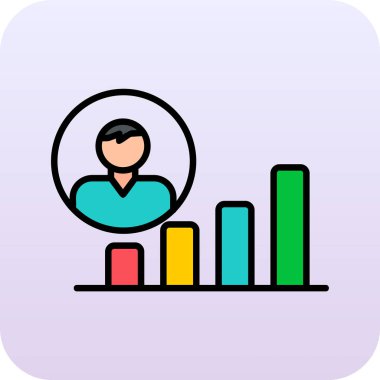 Kariyer Tanıtımı web simgesi vektör illüstrasyonu