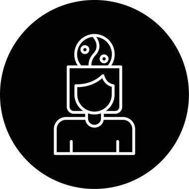 Stres Yönetimi simgesi, vektör illüstrasyonu basit tasarım