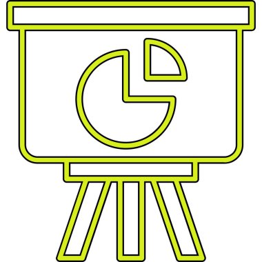 Pasta çizelgesi simgesi, vektör illüstrasyonu 