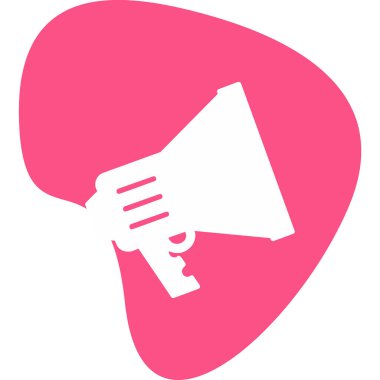 megafon web simgesi, vektör çizim 