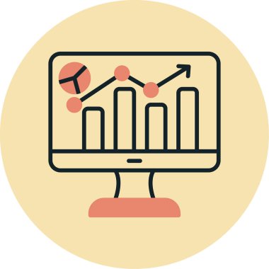 iş veri analiz simgesi vektör illüstrasyonu