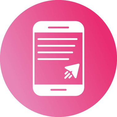 mobil ileti simgesi, vektör illüstrasyonu basit tasarım