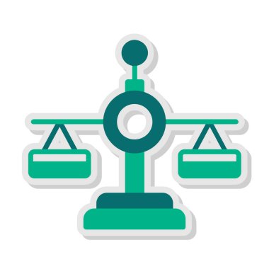 Ölçek simgesi, vektör illüstrasyonu basit tasarım