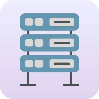 Sunucu. Web simgesi basit illüstrasyon