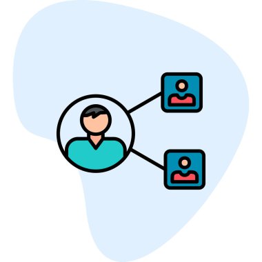 insanlar bağlantı simgesi, vektör illüstrasyonu basit tasarım