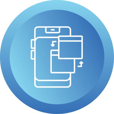 akıllı telefon simgesi, vektör illüstrasyonu basit tasarım